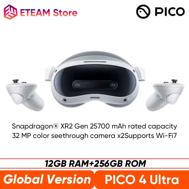 PICO 4 Ultra VR MR Headset 3D Wireless Mobile All-in-One VR Glasses 6DOF Virtual Reality 4K Display for Steam Games Mac Windows
PICO 4 Ultra VR MR Headset 3D Wireless Mobile All-in-One VR Glasses 6DOF Virtual Reality 4K Display for Steam Games Mac Windows