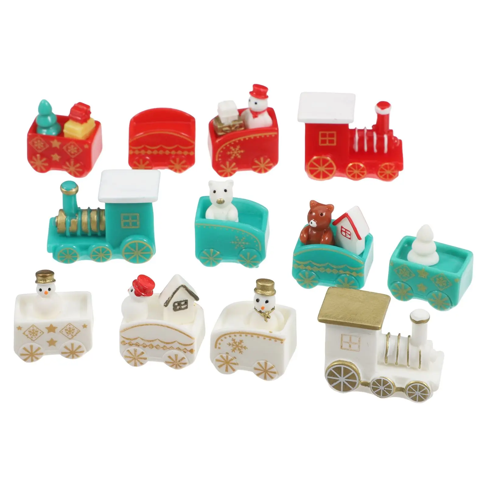 24 Pcs Snowman Christmas Train Set Mini Decorations for Globes DIY Kit Small Figurines Resin Material Gifts Box
24 Pcs Snowman Christmas Train Set Mini Decorations for Globes DIY Kit Small Figurines Resin Material Gifts Box