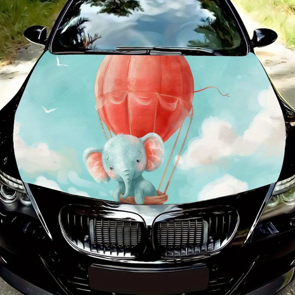 Curious Elephant Print car hood stickers, waterproof self-adhesive, scratch resistant, easy to stick, durable car PVC stickers,
Curious Elephant Print car hood stickers, waterproof self-adhesive, scratch resistant, easy to stick, durable car PVC stickers,