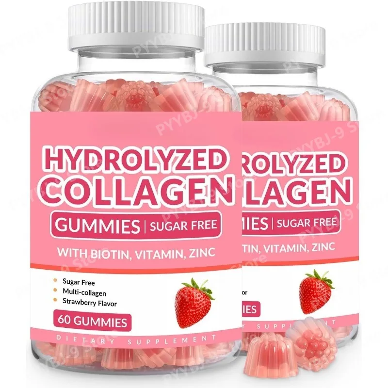 Multi-Type Collagen Gummies with Vitamin C D B12 Zinc for Skin Hair Nails Energy Support Sugar-Free 60 Count
Multi-Type Collagen Gummies with Vitamin C D B12 Zinc for Skin Hair Nails Energy Support Sugar-Free 60 Count