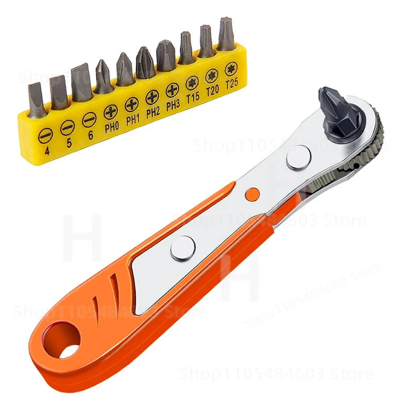 Ratcheting Right Angle Screwdriver Hex Drive 90 Degree Offset + 10pc Bits Set!
Ratcheting Right Angle Screwdriver Hex Drive 90 Degree Offset + 10pc Bits Set!