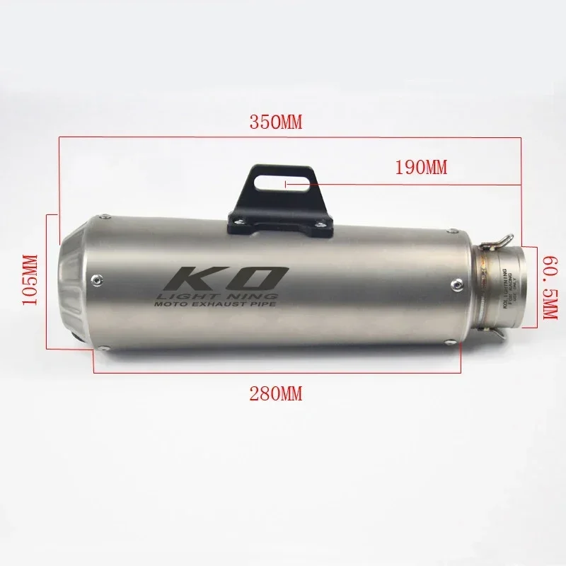 60mm Universal Motorcycle Exhaust Tail Pipe With Muffler Stainless Steel 350mm Exhaust System Modified For ATV Street BikeSina
60mm Universal Motorcycle Exhaust Tail Pipe With Muffler Stainless Steel 350mm Exhaust System Modified For ATV Street BikeSina