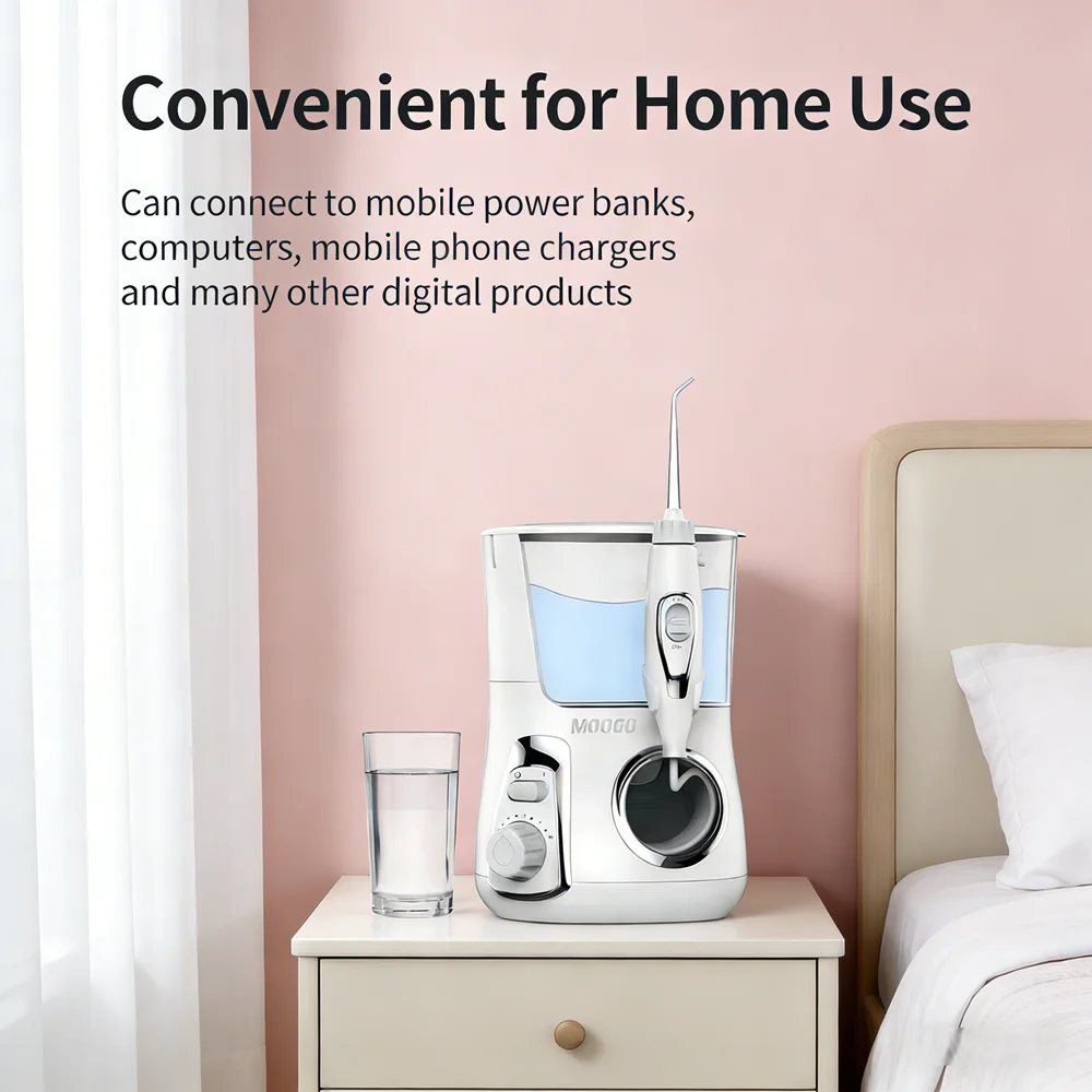 Настольный ирригатор для гигиены полости рта для дома, 10 регулируемых режимов, 5 насадок, профессиональный стоматологический водоструйный спа-иригатор для глубокого чая
Настольный ирригатор для гигиены полости рта для дома, 10 регулируемых режимов, 5 насадок, профессиональный стоматологический водоструйный спа-иригатор для глубокого чая