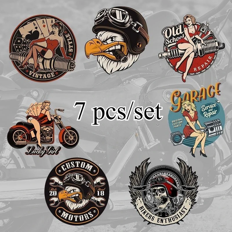 7-piece/set retro skeleton skull American Eagle decal motorcycle car helmet vinyl sticker-Modified decal decoration Accessories
7-piece/set retro skeleton skull American Eagle decal motorcycle car helmet vinyl sticker-Modified decal decoration Accessories