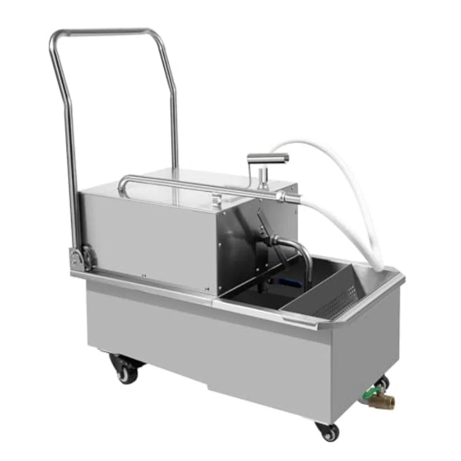 55L/14.5 Gal 550W Commercial Deep Fryer with Oil Filter System Mobile Fryer Filter Machine for Restaurant 110V/60Hz Stainless S
55L/14.5 Gal 550W Commercial Deep Fryer with Oil Filter System Mobile Fryer Filter Machine for Restaurant 110V/60Hz Stainless S