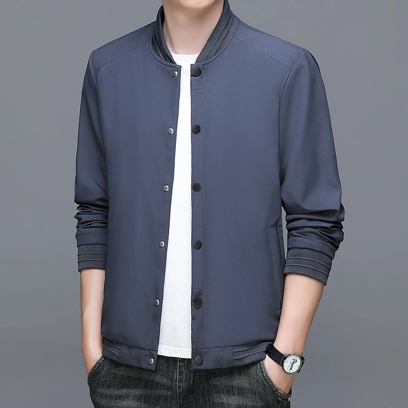 Men Jacket Men's Mid Length Business Jacket with Stand Collar Single-breasted Design for Fall Spring Seasons Business Jackets
Men Jacket Men's Mid Length Business Jacket with Stand Collar Single-breasted Design for Fall Spring Seasons Business Jackets