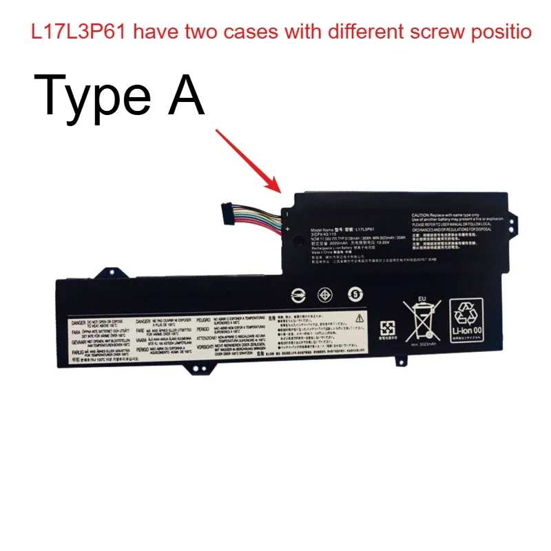 New L17L3P61 Laptop Battery for Lenovo IdeaPad 320S-13IKB YOGA 720-12IKB 13IKB 81B5003QUS 81AK003HMX L17M3P61 L17C3P61 bateria
New L17L3P61 Laptop Battery for Lenovo IdeaPad 320S-13IKB YOGA 720-12IKB 13IKB 81B5003QUS 81AK003HMX L17M3P61 L17C3P61 bateria