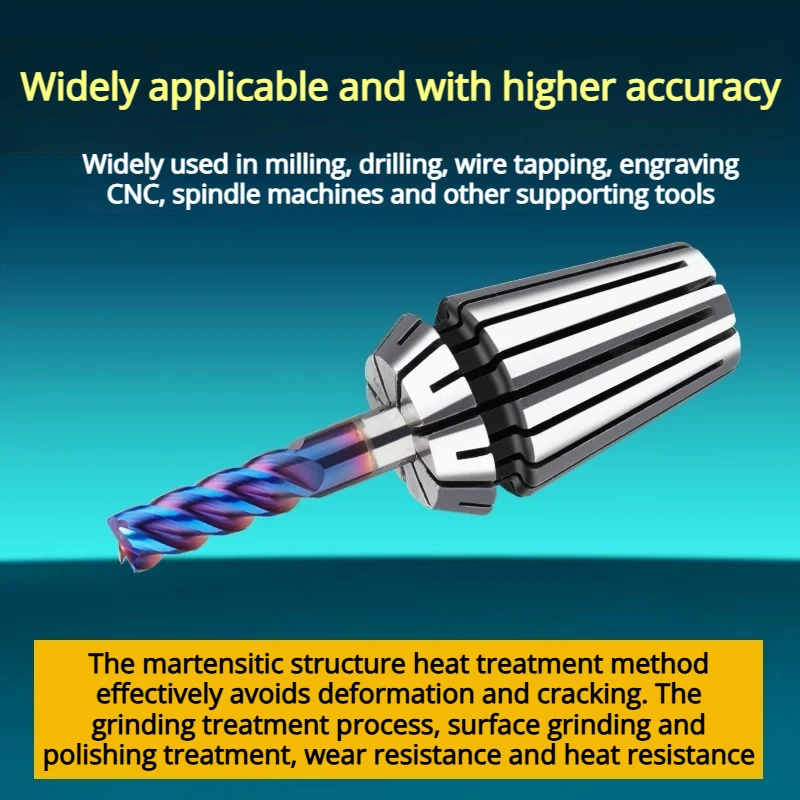 ER11/ER16 High-Precision Collet Set - 0.5/0.6/0.8/1.1/1.2/1.3/1.6/1.8mm, 0.008mm Precision, Twist Drill Collet Chuck for ER11
ER11/ER16 High-Precision Collet Set - 0.5/0.6/0.8/1.1/1.2/1.3/1.6/1.8mm, 0.008mm Precision, Twist Drill Collet Chuck for ER11