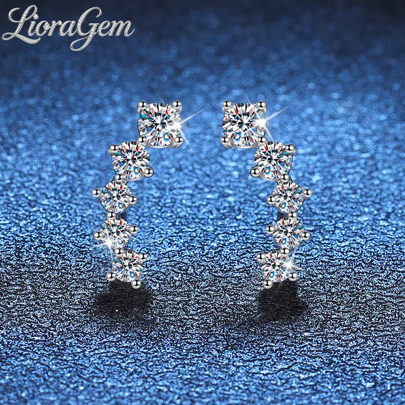 LioraGem Geometric Curved Full-Diamond Earrings for Women, Elegant Moissanite Smile Earrings Platinum PT950 Stamp
LioraGem Geometric Curved Full-Diamond Earrings for Women, Elegant Moissanite Smile Earrings Platinum PT950 Stamp