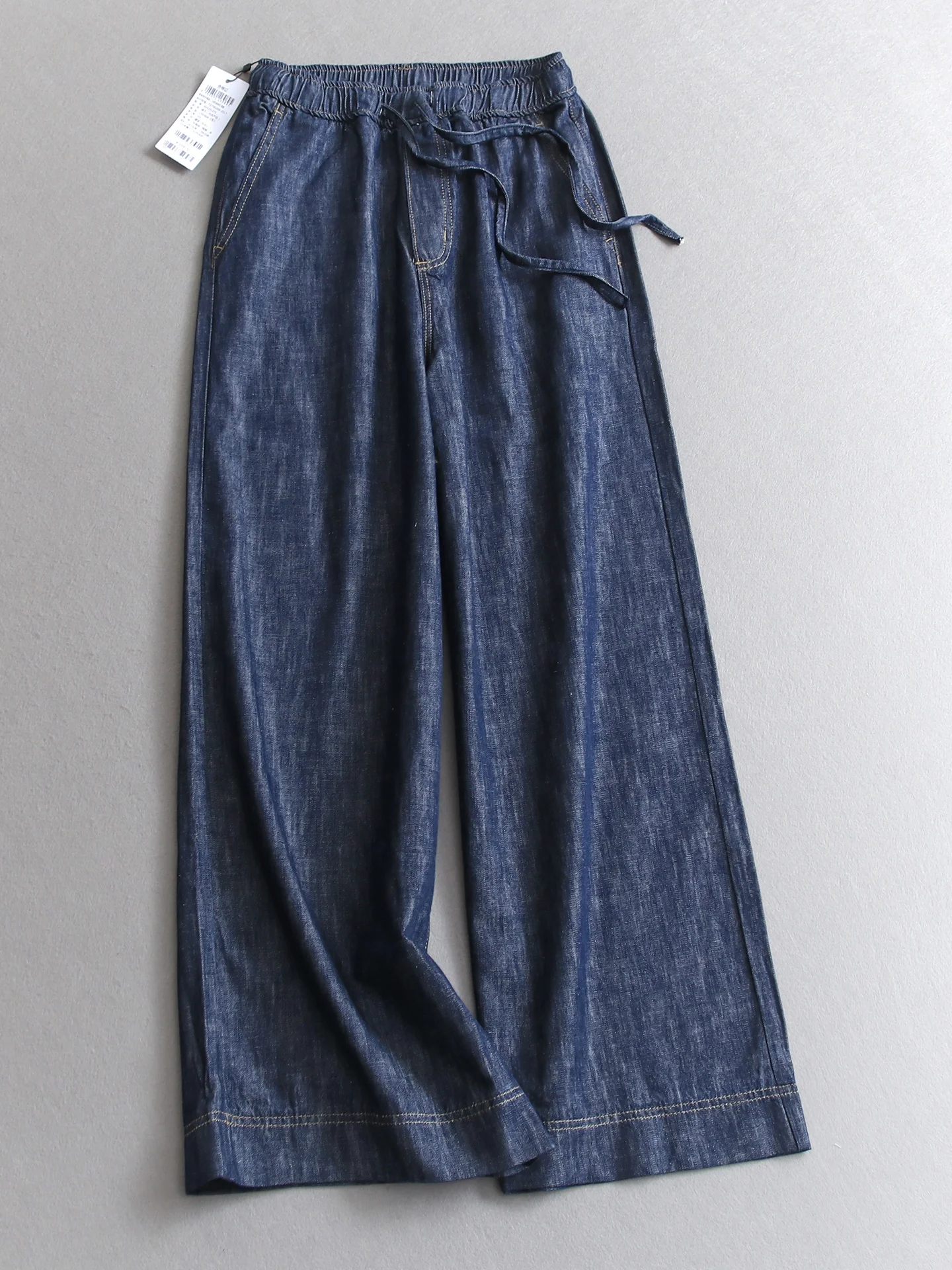 High Waist Loose Straight Leg Jeans Women's Summer Breathable Comfortable Pure Color Drawstring Elastic Wide Leg Pants
High Waist Loose Straight Leg Jeans Women's Summer Breathable Comfortable Pure Color Drawstring Elastic Wide Leg Pants