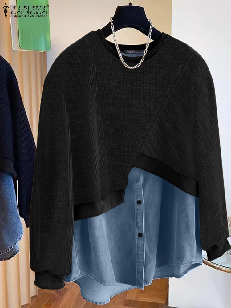 ZANZEA Casual Spring Sweatshirts Women Patchwork Blouse Fashion Long Sleeve Hoodies Elegant Work Shirt Streetwear Tops Tunic
ZANZEA Casual Spring Sweatshirts Women Patchwork Blouse Fashion Long Sleeve Hoodies Elegant Work Shirt Streetwear Tops Tunic