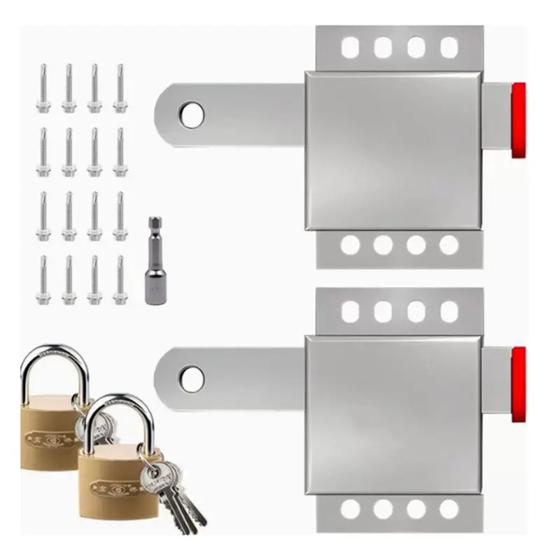 【ALLOWANCE】For Most Garage Door Compatible 2 Pack Garage Door Locks Featuring Self-Tapping Screws& Heavy Duty Inside Deadlocks
【ALLOWANCE】For Most Garage Door Compatible 2 Pack Garage Door Locks Featuring Self-Tapping Screws& Heavy Duty Inside Deadlocks