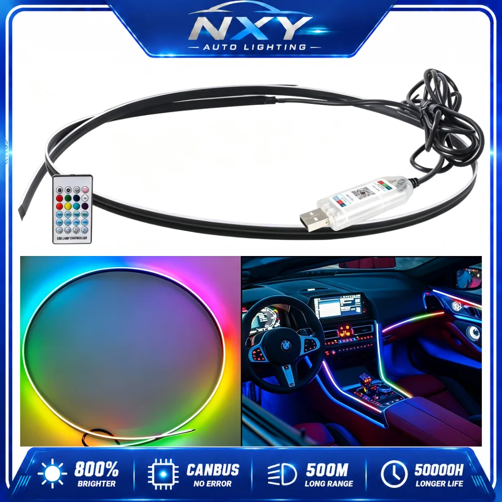 NXY NX06 USB RGB Ambient Light Flowing LED Interior Dashboard Light Strip Car Center Console Decorative Lamp Plug and Play
NXY NX06 USB RGB Ambient Light Flowing LED Interior Dashboard Light Strip Car Center Console Decorative Lamp Plug and Play