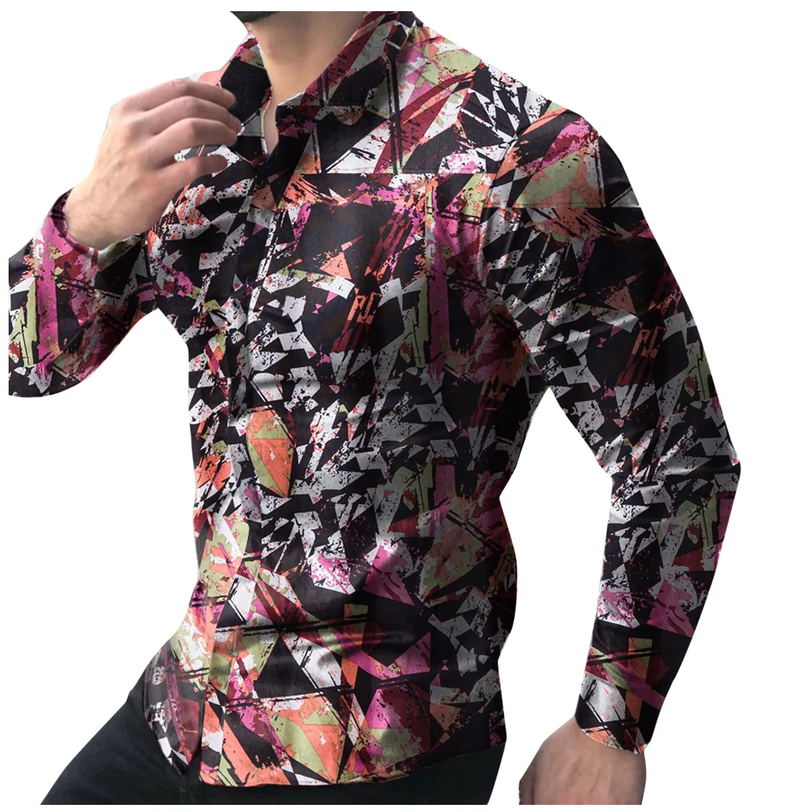 Mens Shirts Spring Autumn Geometric Printing Long Sleeve Turn Down Collar Blouses Hip Hop Harajuku Business Fitness Slim Shirts
Mens Shirts Spring Autumn Geometric Printing Long Sleeve Turn Down Collar Blouses Hip Hop Harajuku Business Fitness Slim Shirts