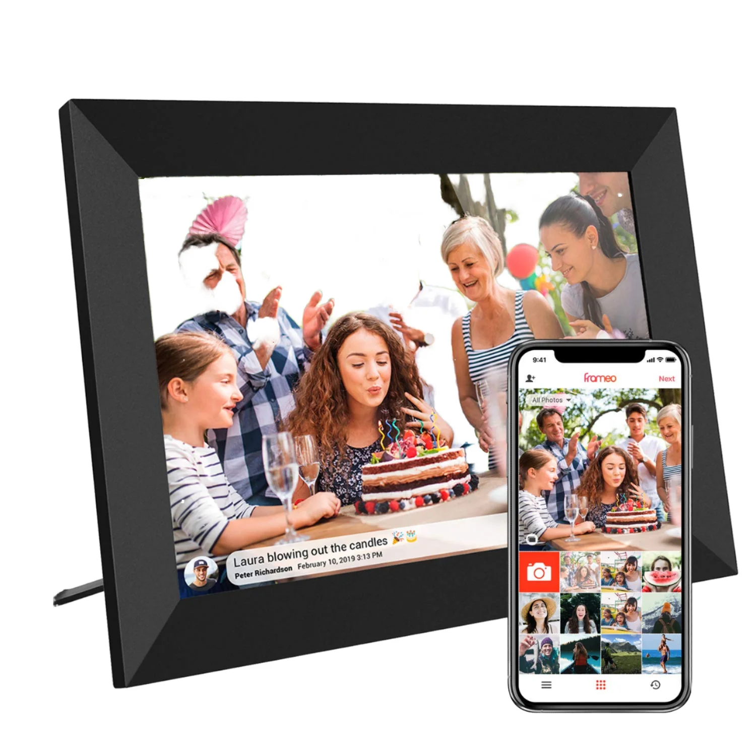 10-Inch WiFi Wireless Digital Photo Frame With HD IPS Touch Screen 32G Storage APP Sharing for Photos & MP4 Videos
10-Inch WiFi Wireless Digital Photo Frame With HD IPS Touch Screen 32G Storage APP Sharing for Photos & MP4 Videos