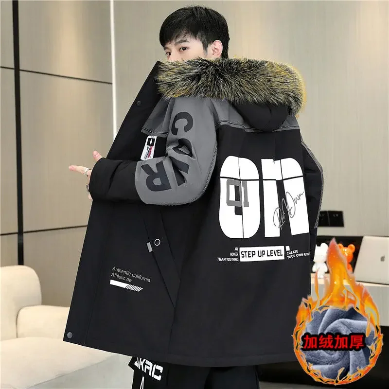 Casual Warm Hooded Fleece Jacket Men‘s Winter Windproof Mid-Length Thick Plush Coat Outwear Detachable Fur Collar Parka Clot
Casual Warm Hooded Fleece Jacket Men‘s Winter Windproof Mid-Length Thick Plush Coat Outwear Detachable Fur Collar Parka Clot