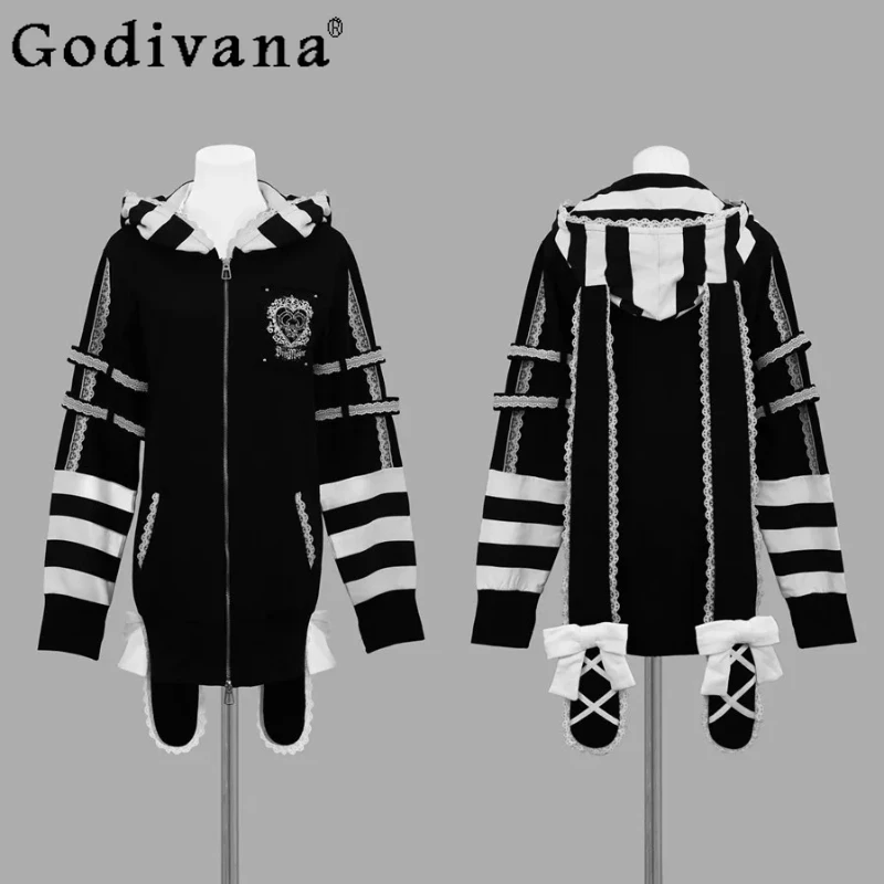 Harajuku Aesthetic Y2K Long Ears Hooded Jacket Spring New 2026 Sweet Cool Girl Subculture Loose Hoodies Gothic Dark Student Coat
Harajuku Aesthetic Y2K Long Ears Hooded Jacket Spring New 2026 Sweet Cool Girl Subculture Loose Hoodies Gothic Dark Student Coat