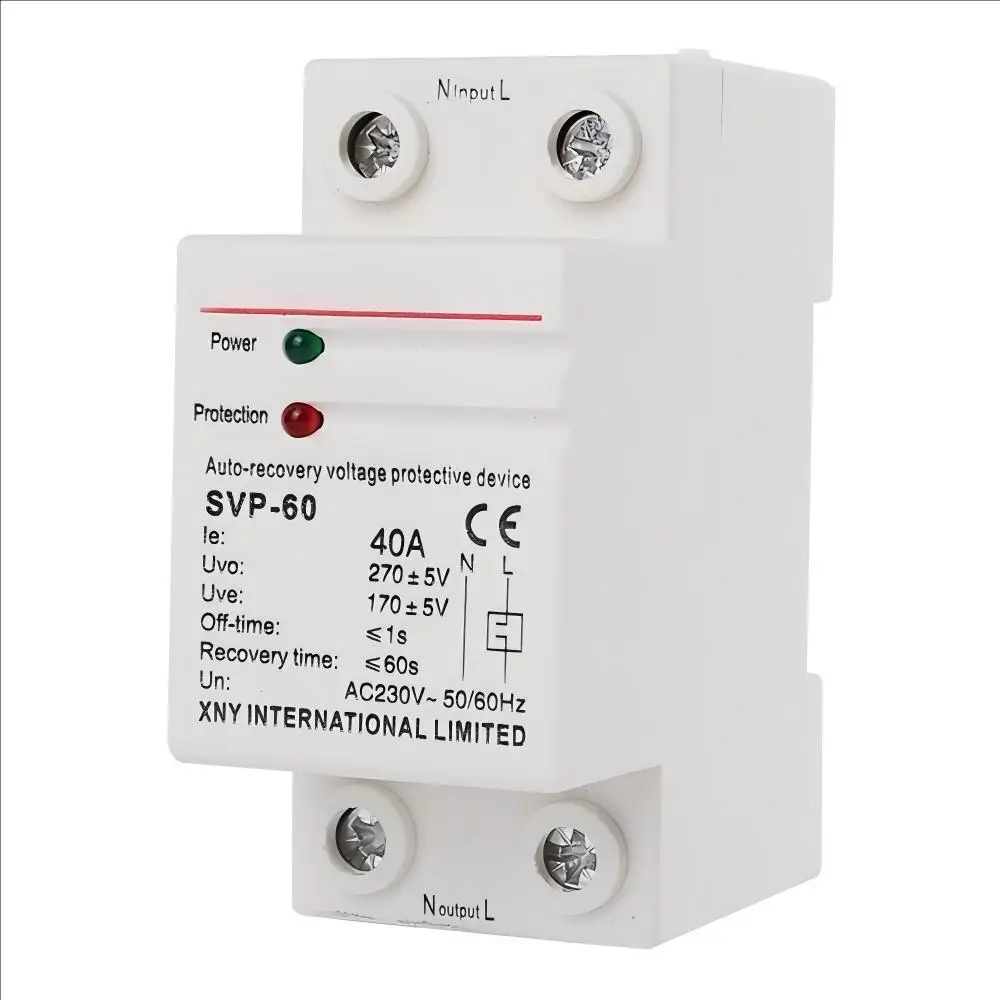 SVP-60 220V Over Under Voltage Protection Device Reliable Electronic Components Automatic Self-resetting Protector Relay Breaker
SVP-60 220V Over Under Voltage Protection Device Reliable Electronic Components Automatic Self-resetting Protector Relay Breaker