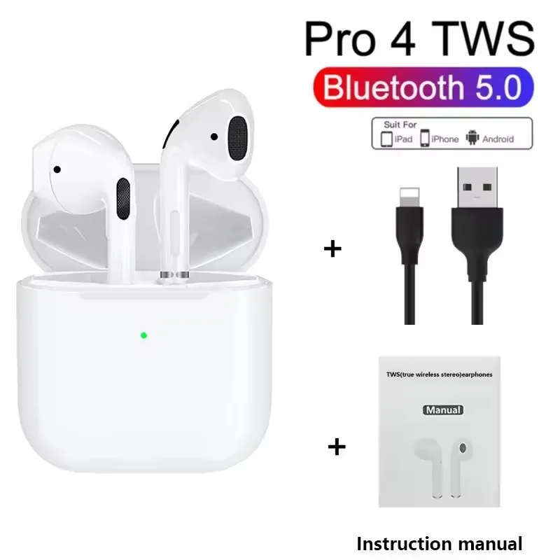 ZLRLMHY TWS Pro 4 Wireless Bluetooth in Ear Sports Earphones Stereo HD Voice Call for Xiaomi iPhone Huawei Samsung Earphone
ZLRLMHY TWS Pro 4 Wireless Bluetooth in Ear Sports Earphones Stereo HD Voice Call for Xiaomi iPhone Huawei Samsung Earphone