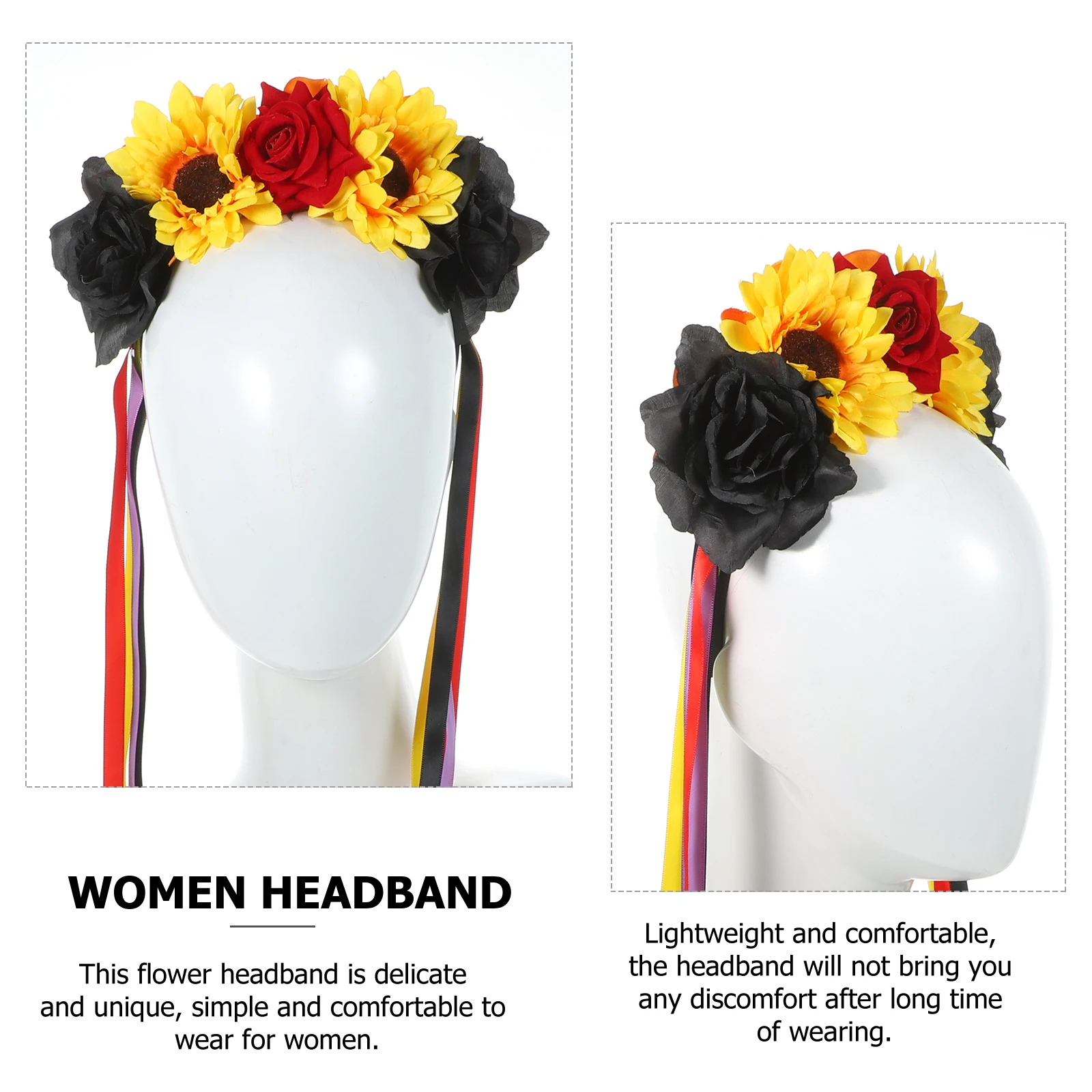Rose Flower Halloween PartyBlackRed Roses Floral Headb Women Light Weight Comfortable Hair Accessories Prom Carnival
Rose Flower Halloween PartyBlackRed Roses Floral Headb Women Light Weight Comfortable Hair Accessories Prom Carnival