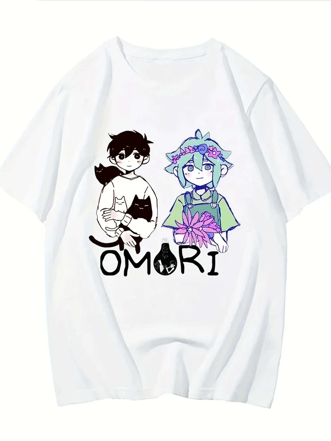 Omori Game Sunny and Basil Tshirt Summer Short Sleeve Fashion Print T-shirts Cartoon Graphic Mens T Shirt 100% Cotton 65571
Omori Game Sunny and Basil Tshirt Summer Short Sleeve Fashion Print T-shirts Cartoon Graphic Mens T Shirt 100% Cotton 65571