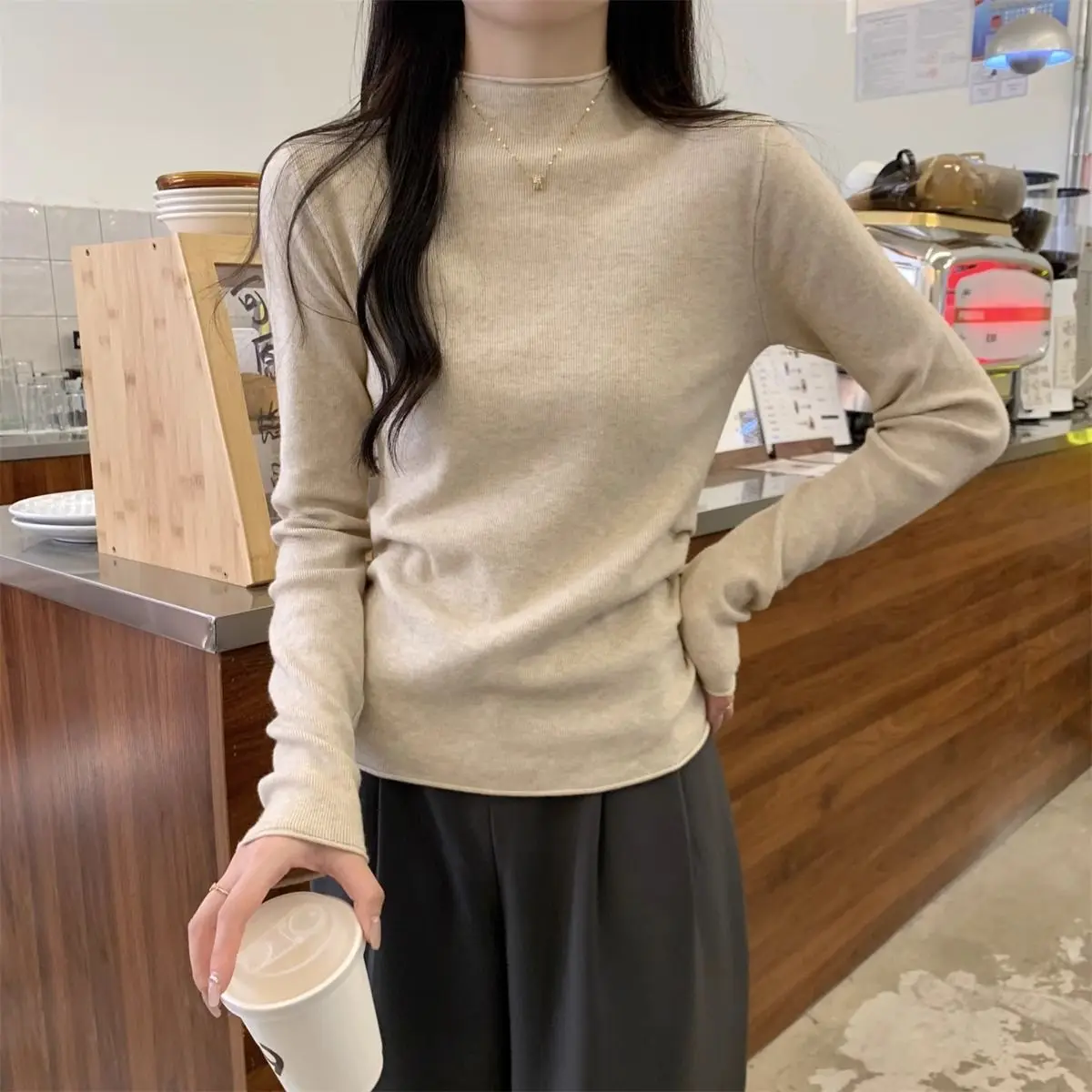 Autumn Winter Women's Knitted Long Sve Base irt Small Stand Collar Soft Fufu Inner Wear Commute Sle Slim Fit Color
Autumn Winter Women's Knitted Long Sve Base irt Small Stand Collar Soft Fufu Inner Wear Commute Sle Slim Fit Color