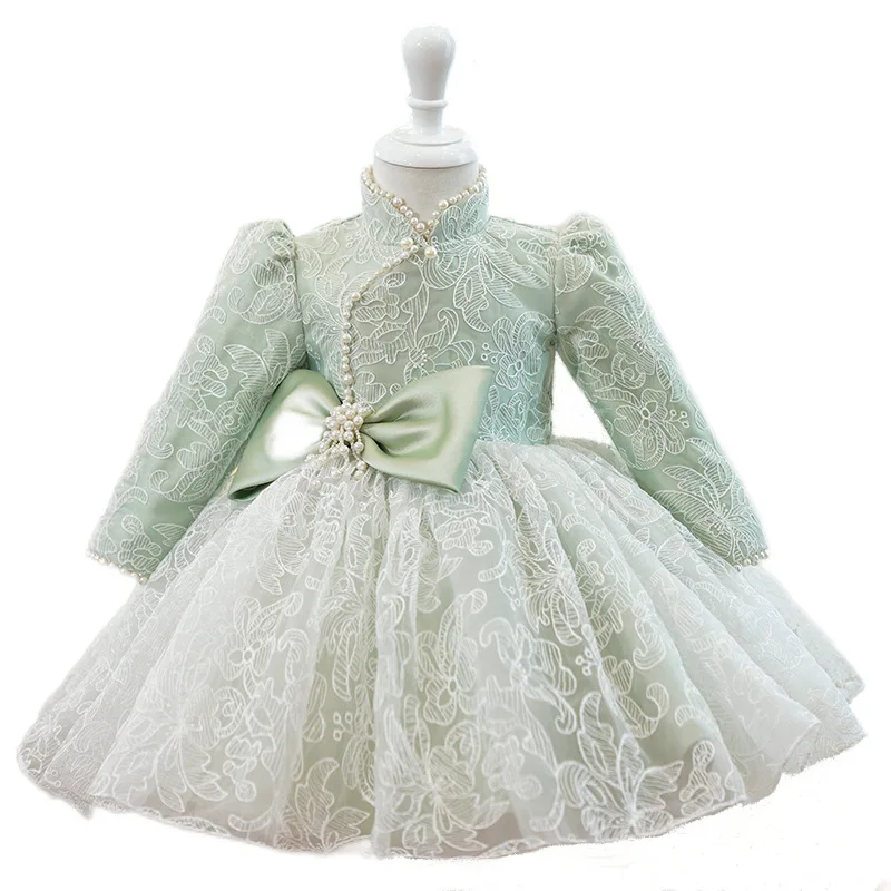 Children Evening Princess Ball Gown Gilrs Cute Beading Bow Design Long Sleeve Birthday Party Dresses y1070
Children Evening Princess Ball Gown Gilrs Cute Beading Bow Design Long Sleeve Birthday Party Dresses y1070