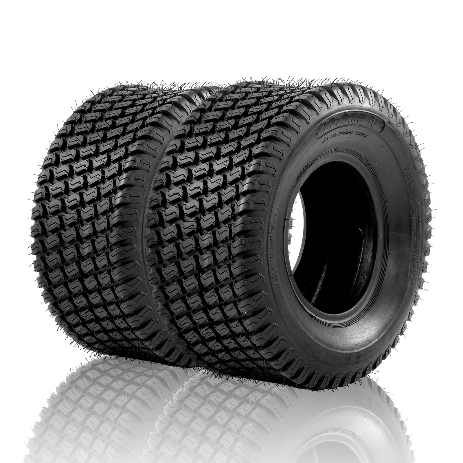 Set of 2 22x9.50-10 Lawn Mower Tractor Turf Tires 4 Ply Tubeless Black Rubber
Set of 2 22x9.50-10 Lawn Mower Tractor Turf Tires 4 Ply Tubeless Black Rubber