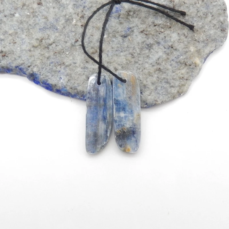 Natural Blue Kyanite Crystal Dangle Earring Beads 26x9x3mm 3.1g Gemstone Accessories for Jewelry Making And Gifts
Natural Blue Kyanite Crystal Dangle Earring Beads 26x9x3mm 3.1g Gemstone Accessories for Jewelry Making And Gifts