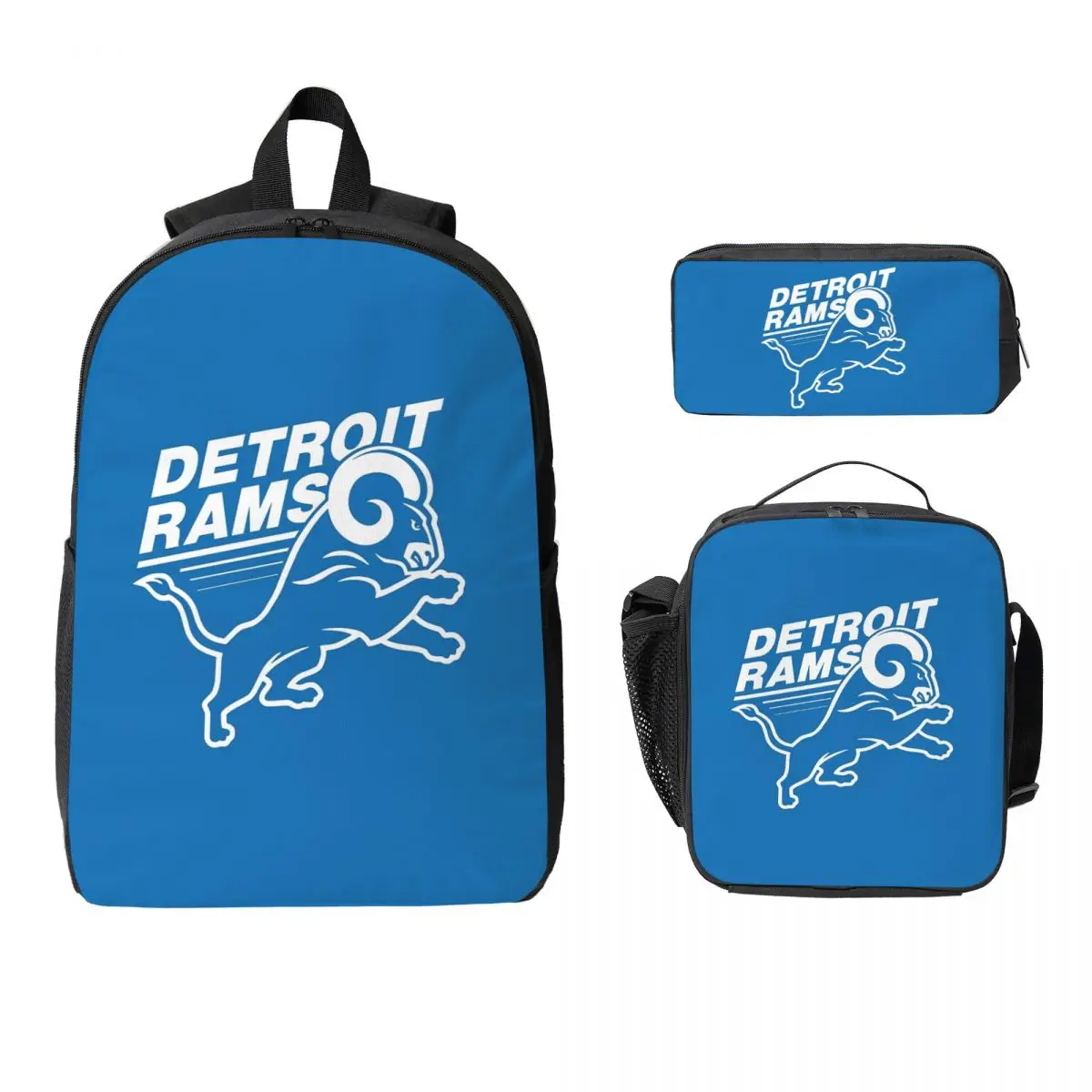 Detroit Ram Backpack Boys Girls BookBag School Bag Computer Shoulder Bags 3ps Insulated Lunch Bag Pencil Case
Detroit Ram Backpack Boys Girls BookBag School Bag Computer Shoulder Bags 3ps Insulated Lunch Bag Pencil Case