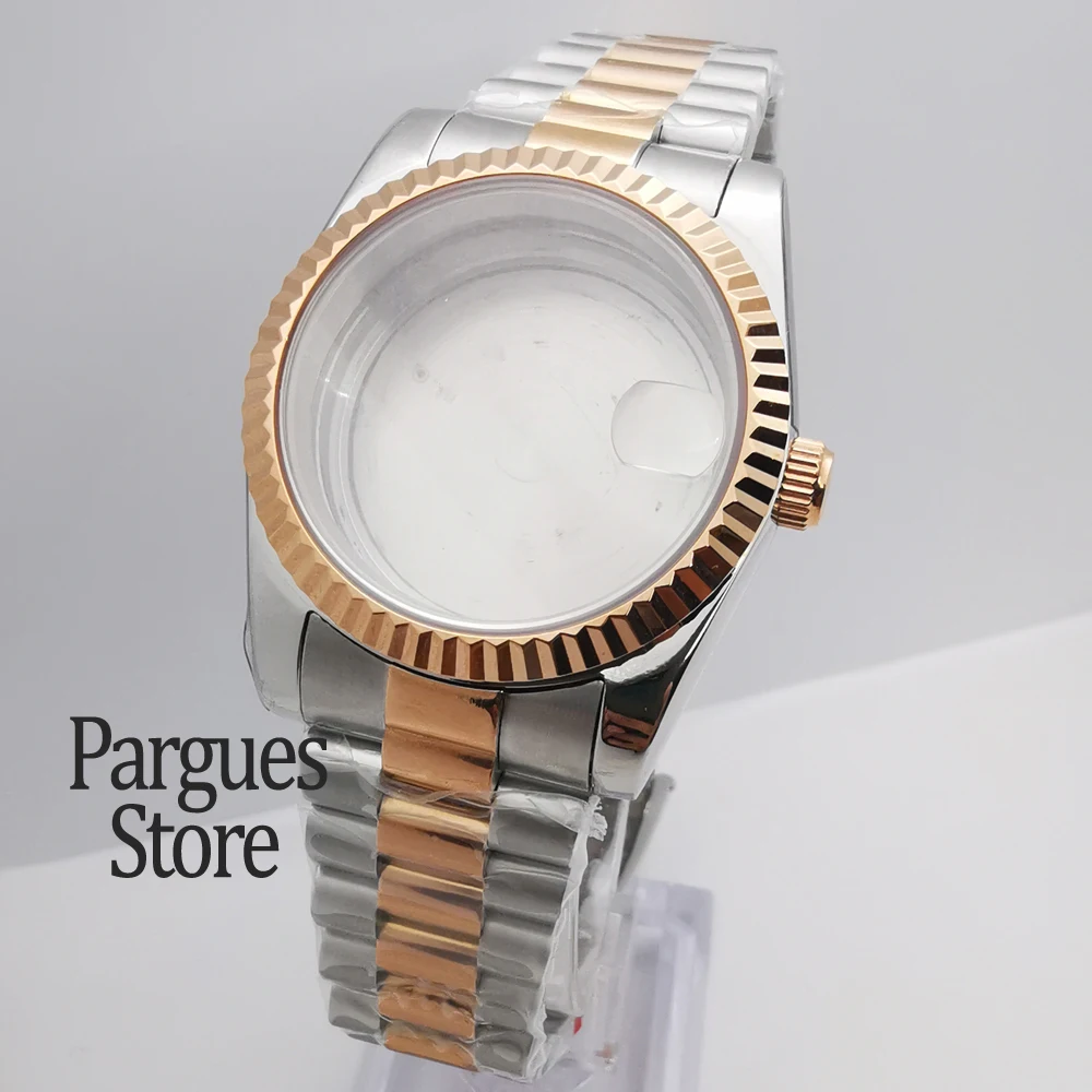 36mm/39mm sapphire glass silver/rose gold case band fit NH35 NH36, Miyota 8215 DG2813, ETA2824 ST2130 PT5000 movement
36mm/39mm sapphire glass silver/rose gold case band fit NH35 NH36, Miyota 8215 DG2813, ETA2824 ST2130 PT5000 movement