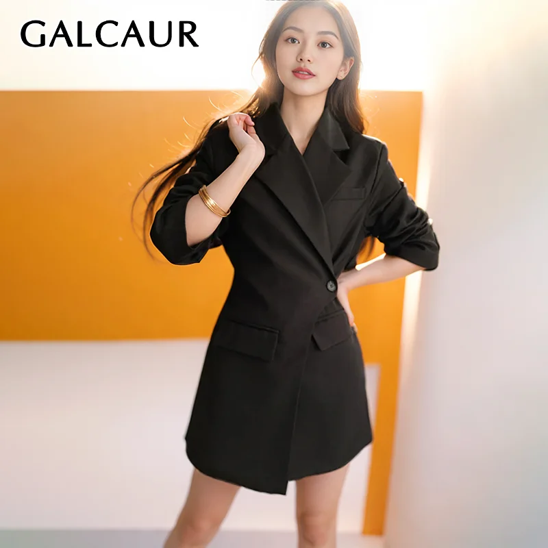 GALCAUR Spliced Pocket Midi Dress For Women Lapel Long Sleeve High Waist Minimalist Patchwork Bottoon Slimming Dress Female
GALCAUR Spliced Pocket Midi Dress For Women Lapel Long Sleeve High Waist Minimalist Patchwork Bottoon Slimming Dress Female