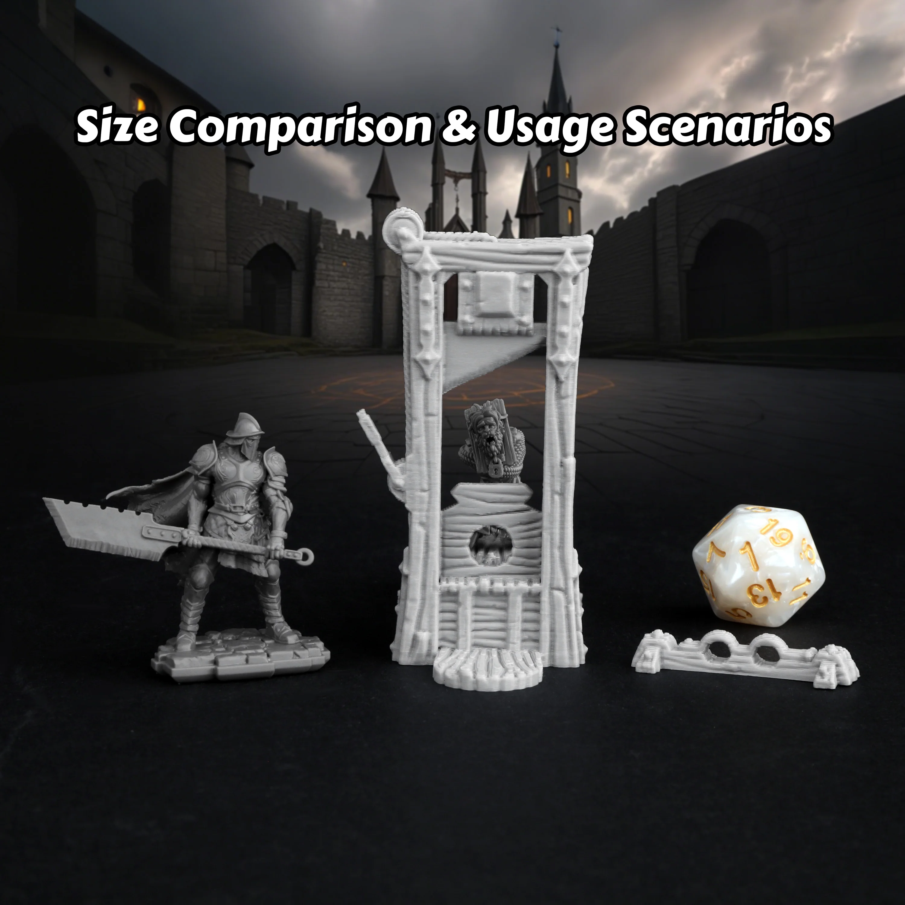 RPG Guillotine Scene Terrain Set–4-Piece Medieval Execution Ground for Tabletop RPGs Role Playing Building Accessories for TRPG
RPG Guillotine Scene Terrain Set–4-Piece Medieval Execution Ground for Tabletop RPGs Role Playing Building Accessories for TRPG