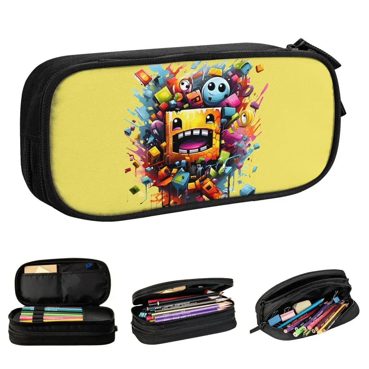 Runner Geometry Dash Game Pencil Cases Geometric Dash Pen Holder for Girls Boys Large Storage Bags Supplies Stationery
Runner Geometry Dash Game Pencil Cases Geometric Dash Pen Holder for Girls Boys Large Storage Bags Supplies Stationery