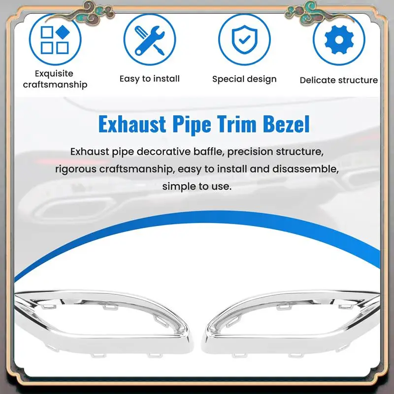 Reliable-1 Pair Rear Exhaust Pipe Trim Bezel Fit For Mercedes W177 A W238 E W205 C 2058852221,2058852321
Reliable-1 Pair Rear Exhaust Pipe Trim Bezel Fit For Mercedes W177 A W238 E W205 C 2058852221,2058852321