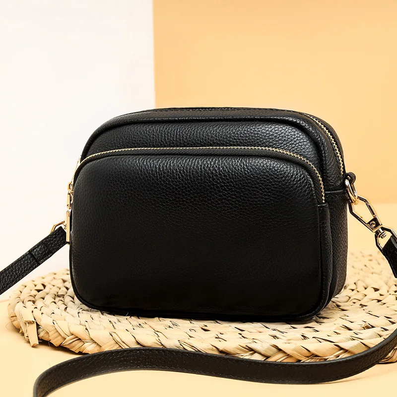 Soft Genuine Leather Women's Bag Fashion Mini Crossbody Bag Mobile Phone Bag Luxury Cow Leather Senior Texture Shoulder Bag
Soft Genuine Leather Women's Bag Fashion Mini Crossbody Bag Mobile Phone Bag Luxury Cow Leather Senior Texture Shoulder Bag