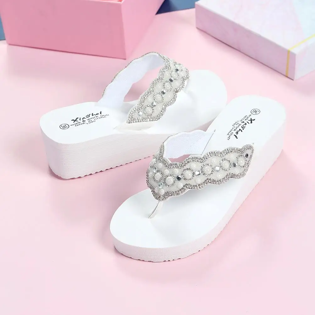 Pearl Sandals White Flops Summer Women Shoes Beach Slippers Upper Material: Artificial Pu Non-slip Women's
Pearl Sandals White Flops Summer Women Shoes Beach Slippers Upper Material: Artificial Pu Non-slip Women's