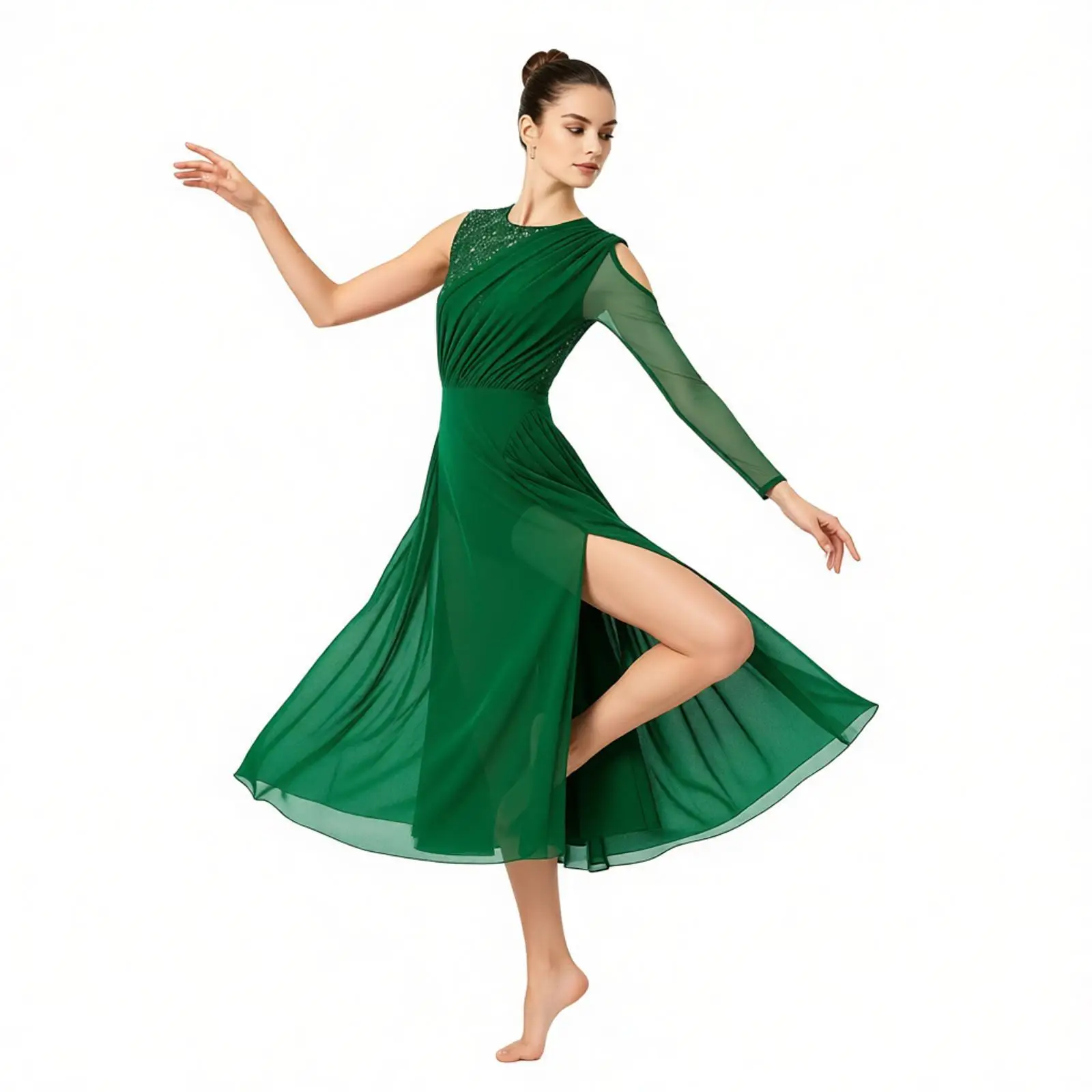Women Modern Lyrical Dance Performance Costume Shiny Crop Top Sheer Pants Built-in Briefs Dress Skating Gymnastics Ballet Outfit
Women Modern Lyrical Dance Performance Costume Shiny Crop Top Sheer Pants Built-in Briefs Dress Skating Gymnastics Ballet Outfit