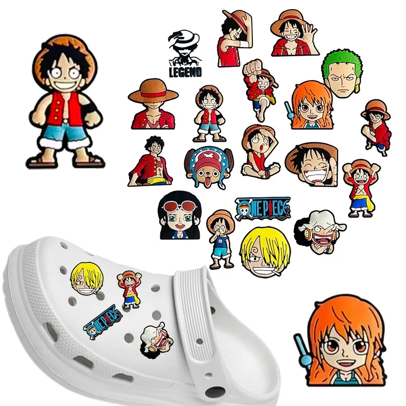 19-100PCS MINISO One Piece Luffy Shoe Charms wholesale PVC Decoration Cartoon high-quality Detachable Waterproof For Party Gifts
19-100PCS MINISO One Piece Luffy Shoe Charms wholesale PVC Decoration Cartoon high-quality Detachable Waterproof For Party Gifts