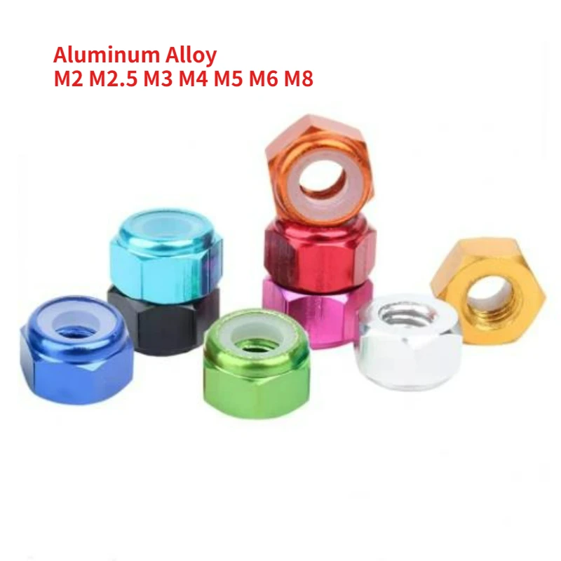 10pcs M2 M2.5 M3 M4 M5 M6 M8 Aluminum Hex Nylon Lock Nut Anodized Multi-color Colourful Aluminum Alloy Insert Locking Nuts
10pcs M2 M2.5 M3 M4 M5 M6 M8 Aluminum Hex Nylon Lock Nut Anodized Multi-color Colourful Aluminum Alloy Insert Locking Nuts