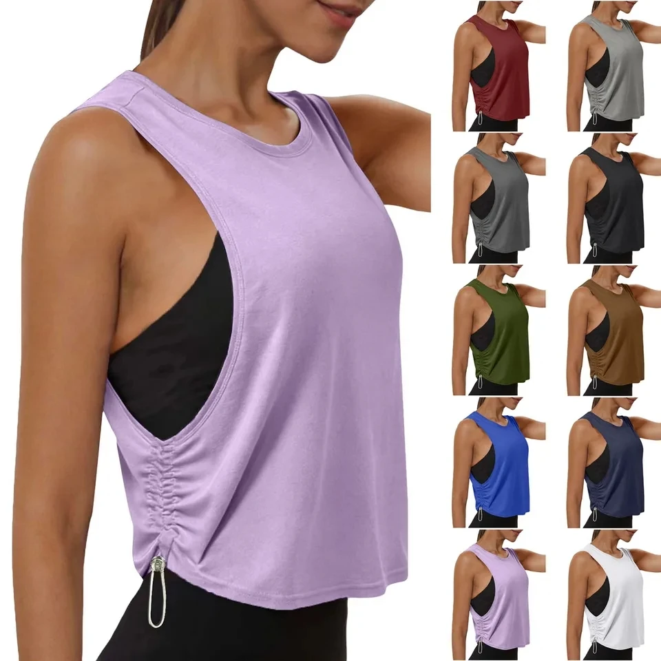 Tank Tops For Women Lightweight Sleeveless Workout Crop Top Solid Casual Loose Fit Yoga Gym Sports Outfits Athletic Vest
Tank Tops For Women Lightweight Sleeveless Workout Crop Top Solid Casual Loose Fit Yoga Gym Sports Outfits Athletic Vest