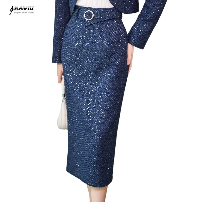 NAVIU 2024 High Waist Sequin Long Skirt Fashion Ladies Solid Color Slim Party Club Skirt Fall Winter Female Hip Wrap Skirt
NAVIU 2024 High Waist Sequin Long Skirt Fashion Ladies Solid Color Slim Party Club Skirt Fall Winter Female Hip Wrap Skirt