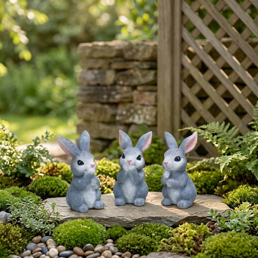 Resin Bunny Figurine Set of 3 Outdoor Garden Yard Decorative Ornaments with Durable Weatherproof Material
Resin Bunny Figurine Set of 3 Outdoor Garden Yard Decorative Ornaments with Durable Weatherproof Material