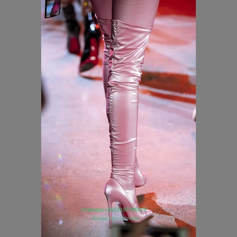 Lady pink suede design thigh boots pointed toe stiletto heel elegant runway causal boots party dress daily boots new footwear
Lady pink suede design thigh boots pointed toe stiletto heel elegant runway causal boots party dress daily boots new footwear