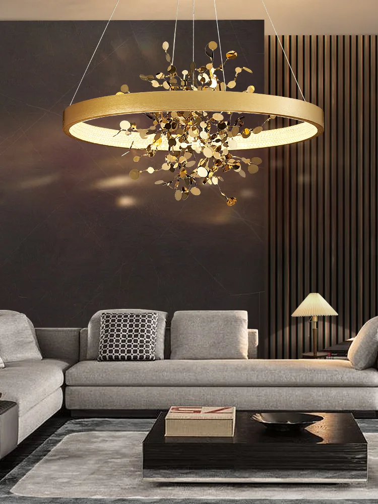 All Copper Living Room Chandelier Personalized Light Luxury Bedroom Dining Room Creative Ring Designer Three-color Lamps
All Copper Living Room Chandelier Personalized Light Luxury Bedroom Dining Room Creative Ring Designer Three-color Lamps
