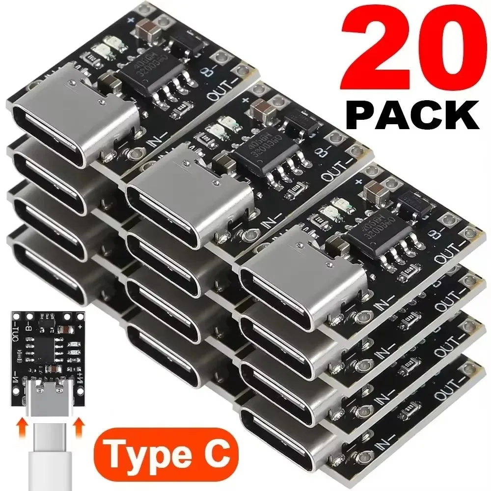 1/10/20PCS 3.7V Lithium Battery Charging Board with Protection Type-C USB C Li-ion Battery Charging Board Over Charging Module
1/10/20PCS 3.7V Lithium Battery Charging Board with Protection Type-C USB C Li-ion Battery Charging Board Over Charging Module