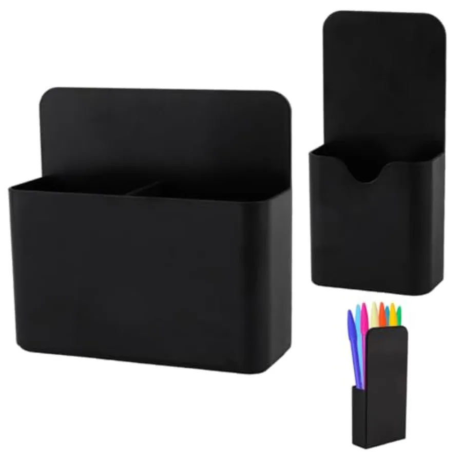 Magnetic Pen Holder, 2 Pack Magnetic Dry Erase Marker Holder with Generous Compartments, Strong Magnet Storage Marker Pen Penci
Magnetic Pen Holder, 2 Pack Magnetic Dry Erase Marker Holder with Generous Compartments, Strong Magnet Storage Marker Pen Penci