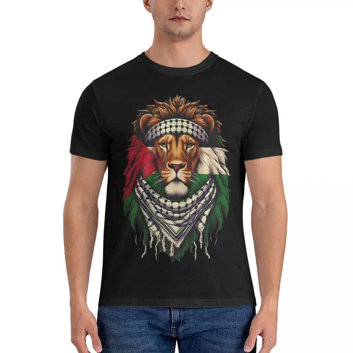 Lion Keffiyeh T Shirts for Men Cotton Vintage T-Shirts Round Collar Palestine Tees Short Sleeve Clothes Summer
Lion Keffiyeh T Shirts for Men Cotton Vintage T-Shirts Round Collar Palestine Tees Short Sleeve Clothes Summer