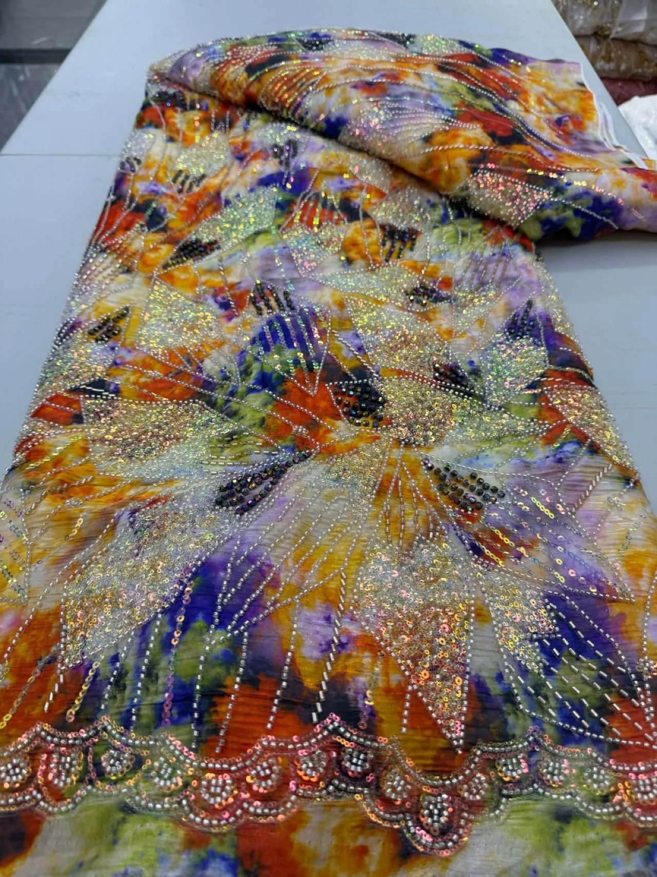 African Beaded Mesh Lace Fabric,For Sewing,Clothes,Sequin,Tulle,Wedding Dresses,Embroidery,Fabrics By The Meter,Crafts,5 Yards
African Beaded Mesh Lace Fabric,For Sewing,Clothes,Sequin,Tulle,Wedding Dresses,Embroidery,Fabrics By The Meter,Crafts,5 Yards