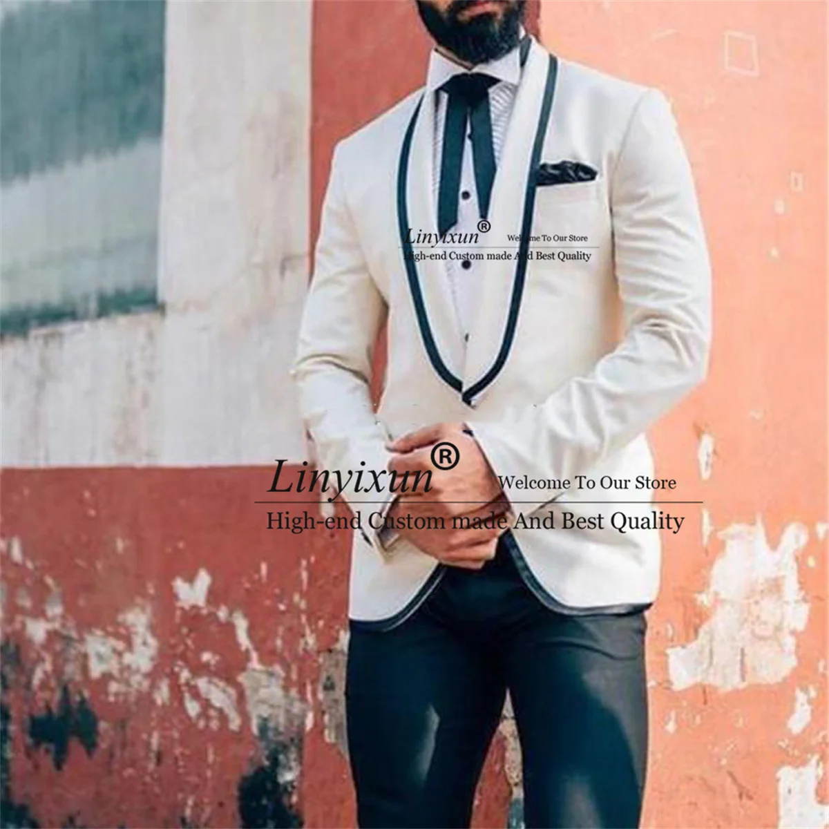 Fashion White Wedding Groom Tuxedo Shawl Lapel Men Suits 2 Pieces Sets Groomsmen Prom Blazer Slim Fit Costume Homme Jacket+Pants
Fashion White Wedding Groom Tuxedo Shawl Lapel Men Suits 2 Pieces Sets Groomsmen Prom Blazer Slim Fit Costume Homme Jacket+Pants